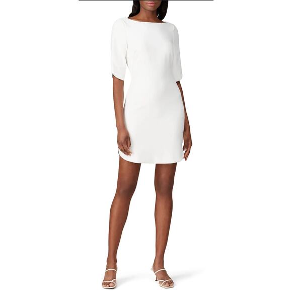 Black Halo Molly White Mini Sheath Dress 2 - Picture 1 of 13